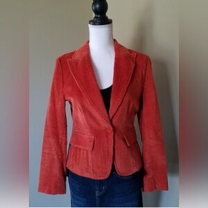 Terranova Pumpkin Burnt Orange Corduroy Jacket from Italy